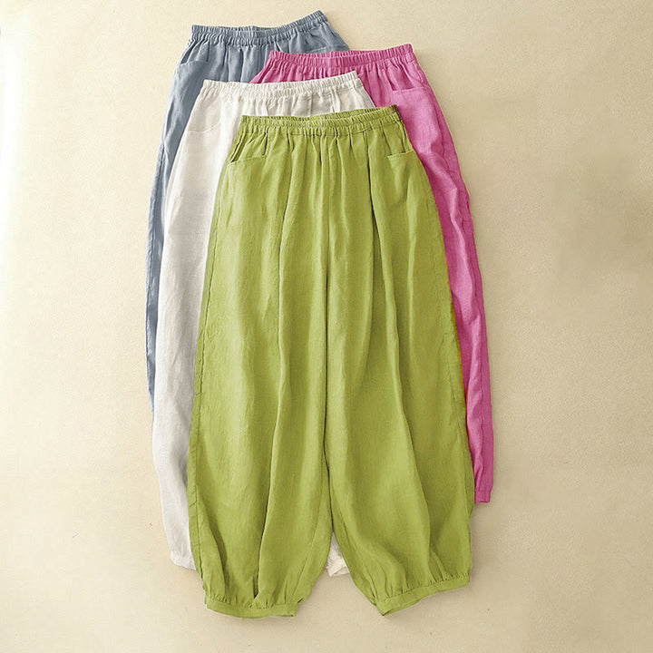 Pantalones tobilleros de color liso para mujer con bolsillos , de Buddha Stones, ideales para el verano. - image 17