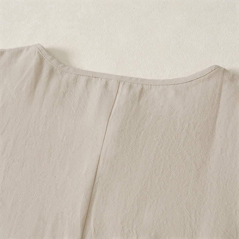 Camiseta informal de manga corta con cuello redondo y diseño holgado para mujer con estampado de Buddha Stones. - image 31