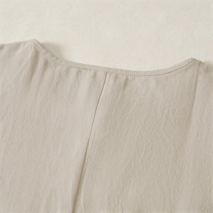 Camiseta informal de manga corta con cuello redondo y diseño holgado para mujer con estampado de Buddha Stones. - image 31