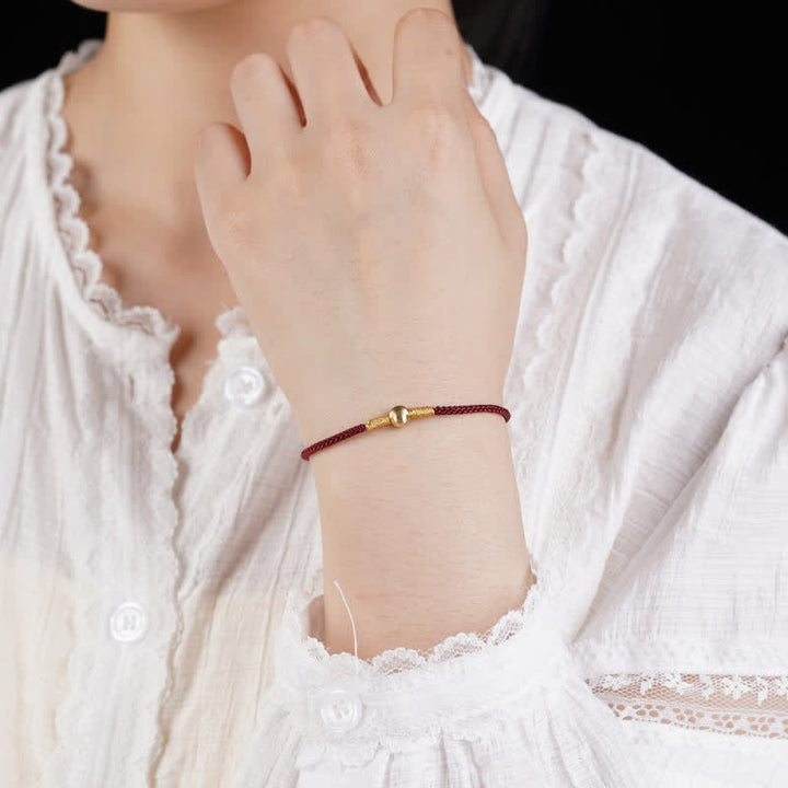 Buddha Stones Pulsera tobillera protectora tejida a mano con hilo rojo - image 3