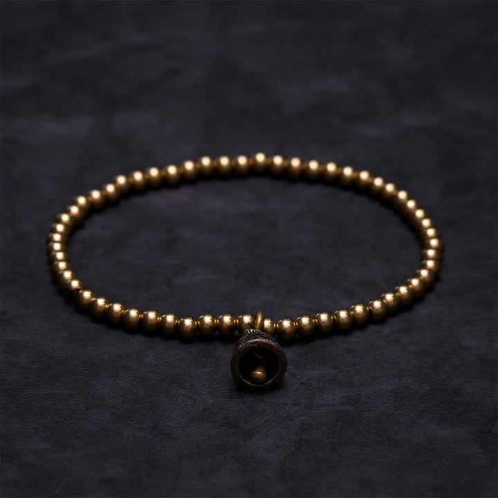 Buddha Stones Pulsera con colgante de campana y cuentas de cobre - image 2