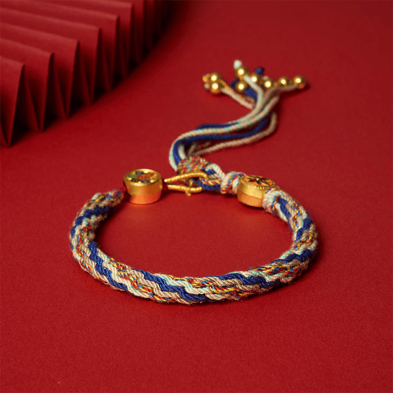 Buddha Stones Pulsera protectora de hilo rojo de cinco colores de estilo étnico - image 15