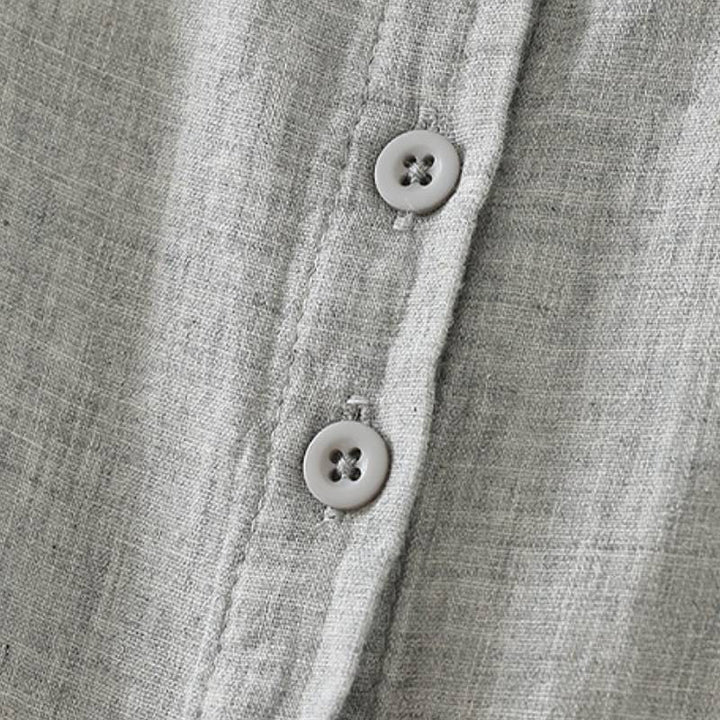 Buddha Stones Camisa de manga larga para mujer, estilo casual vintage, con botones y cuello en contraste, ideal para primavera. - image 19