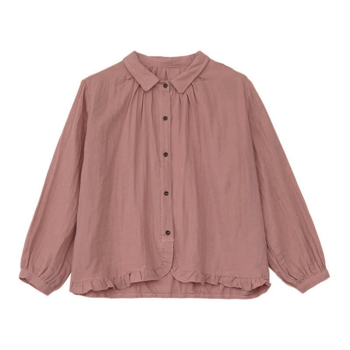 Buddha Stones Camisas de manga larga para mujer, sencillas, minimalistas y con botones, para primavera y otoño. - image 10