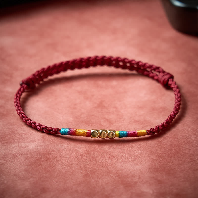 Buddha Stones Pulsera protectora de plata de ley 925 con cuentas y cordón rojo - image 2