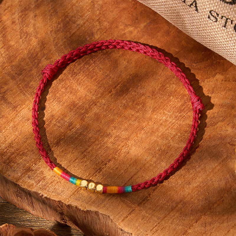 Buddha Stones Pulsera protectora de plata de ley 925 con cuentas y cordón rojo - image 1