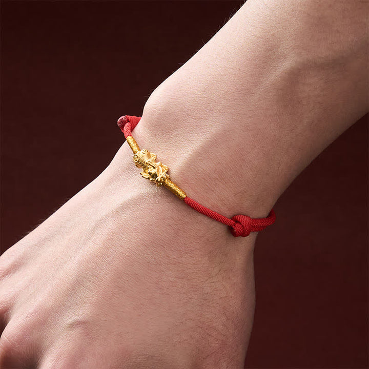 Buddha Stones Pulsera de la suerte PiXiu de hilo rojo hecha a mano - image 16