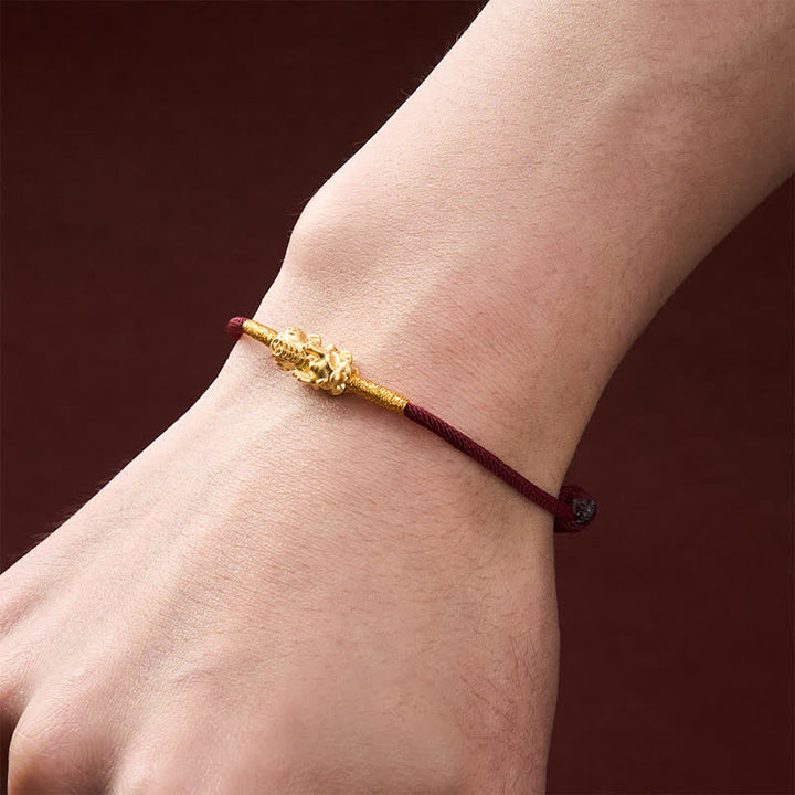 Buddha Stones Pulsera de la suerte PiXiu de hilo rojo hecha a mano - image 8