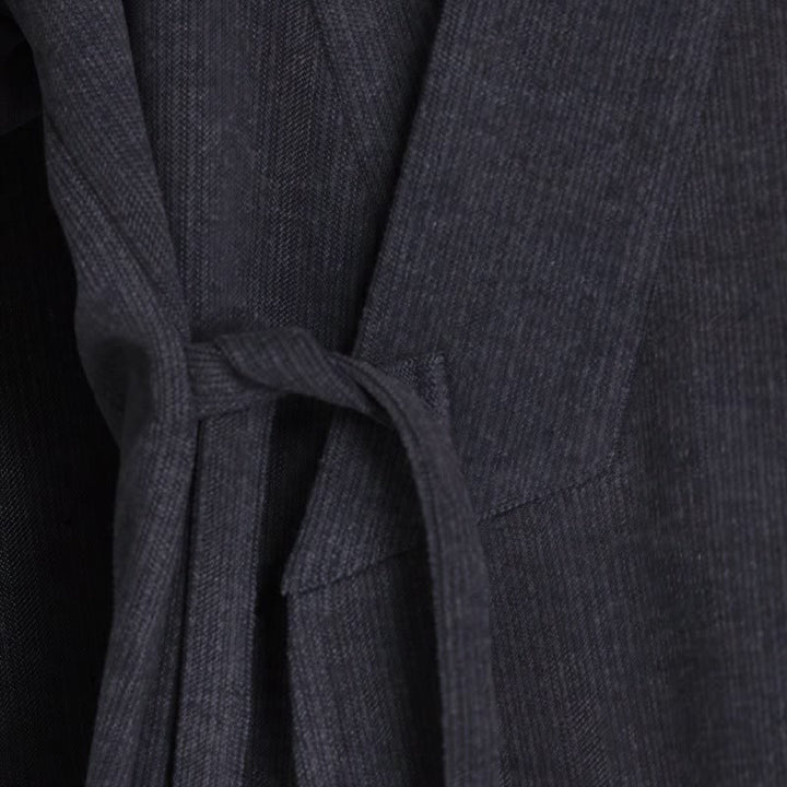 Buddha Stones Kimono de pana liso clásico minimalista para hombre, ideal para otoño/invierno. - image 10
