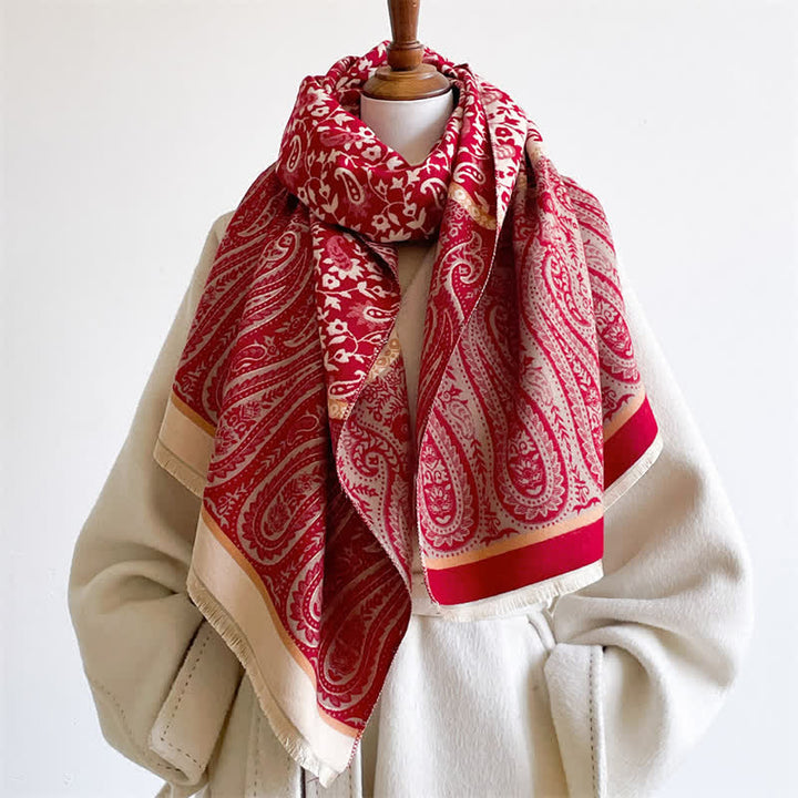 Buddha Stones Chal reversible con estampado floral paisley de enredaderas, ideal para primavera y otoño. - image 13