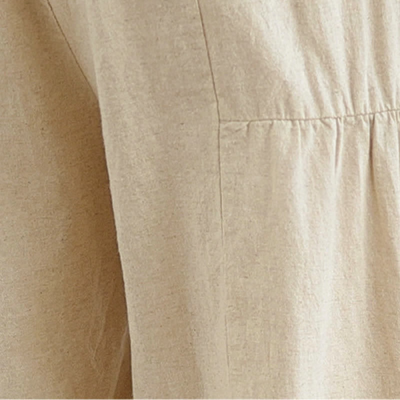 Pantalones cortos de mujer de algodón con estampado de Buddha Stones, encaje liso y pernera ancha, con bolsillos. - image 9