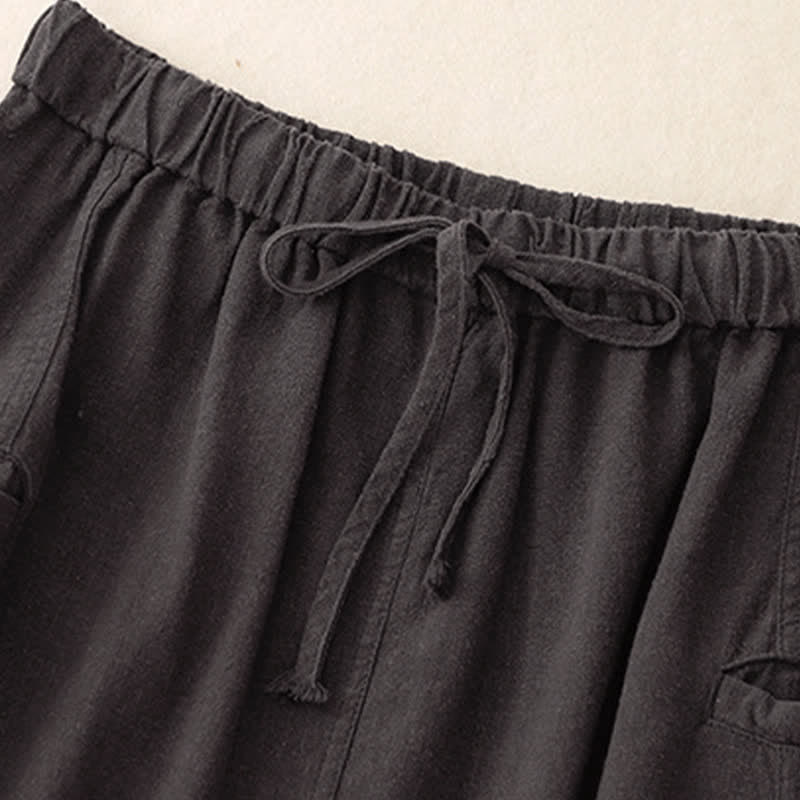 Falda de mujer con cintura elástica y corte en A, con cordón ajustable y estampado de Buddha Stones. - image 14