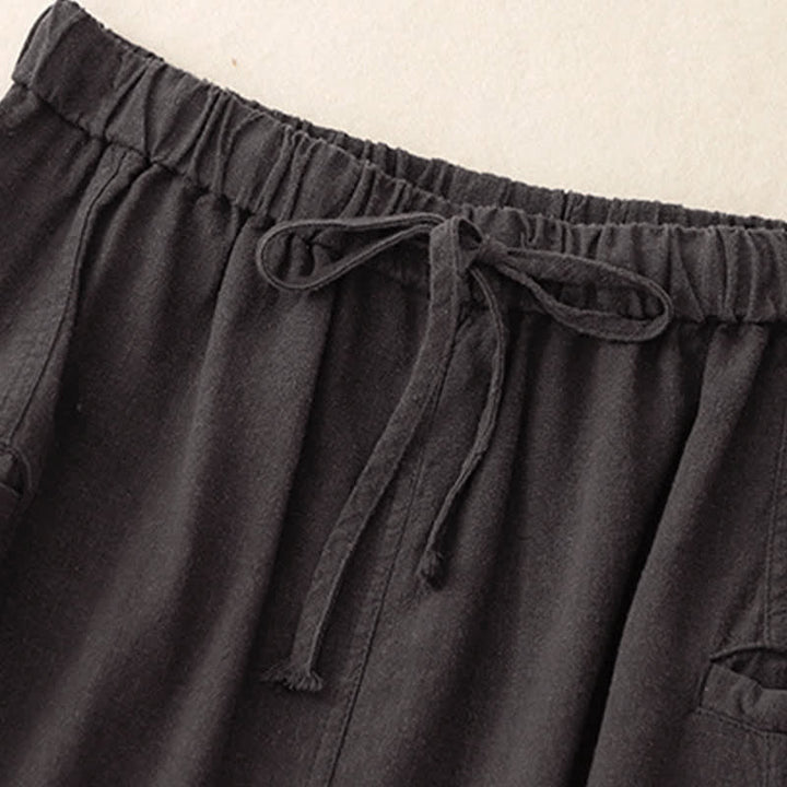 Falda de mujer con cintura elástica y corte en A, con cordón ajustable y estampado de Buddha Stones. - image 14
