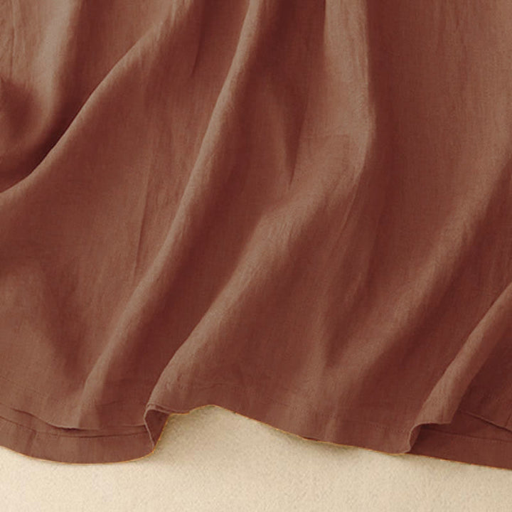 Vestido midi informal de mujer con Buddha Stones, manga corta, tirantes con lazo y bolsillos. - image 6
