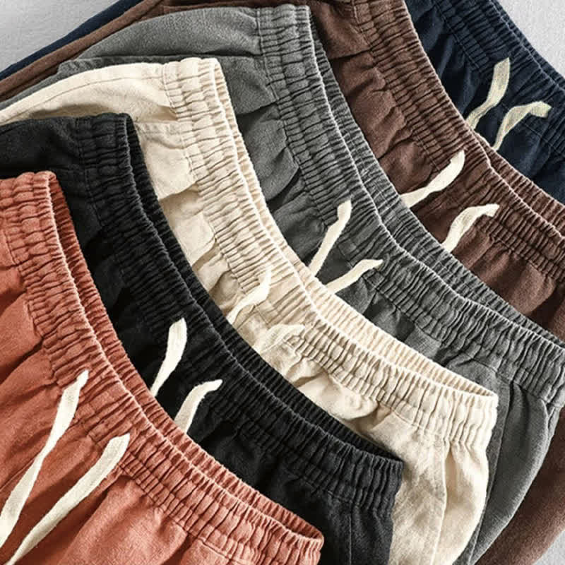 Pantalones cortos de algodón con cintura elástica y bolsillos para hombre con diseño de Buddha Stones - image 19