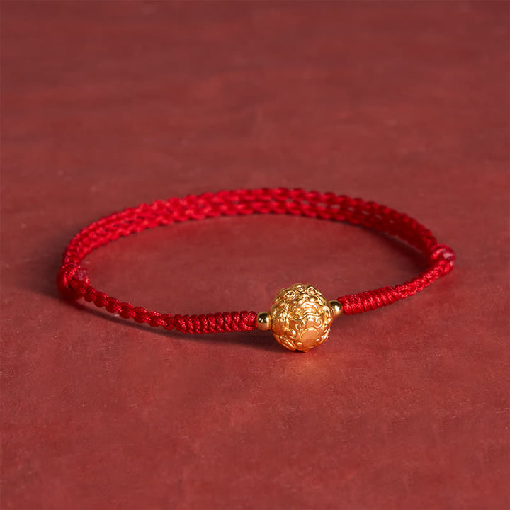 Buddha Stones Pulsera de hilo rojo de la suerte Pi Xiu de cobre - image 4
