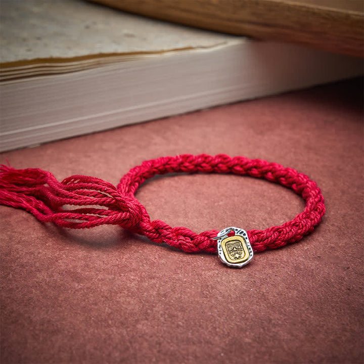 Buddha Stones Pulsera de conexión armónica con detalles de cobre y cordón rojo - Cordón rojo (circunferencia de la muñeca: 15-18 cm) - image 0