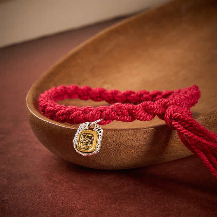 Buddha Stones Pulsera de conexión armónica con detalles de cobre y cordón rojo - image 1