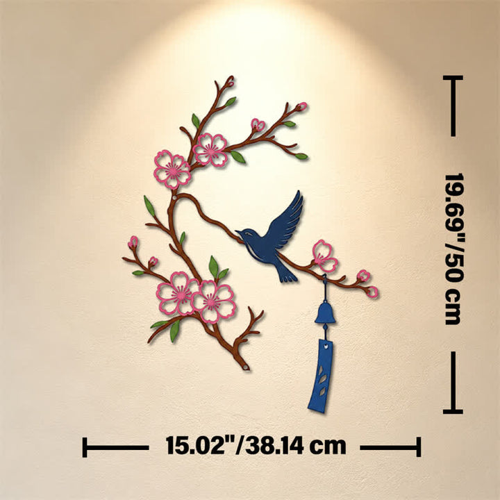 Buddha Stones Adorno de pared de hierro con símbolos significativos de pájaros y ramas en flor - Vistoso - Aprox. 38,14 cm x 50 cm x 0,12 cm / 15,02 pulgadas x 19,69 pulgadas x 0,05 pulgadas - image 24