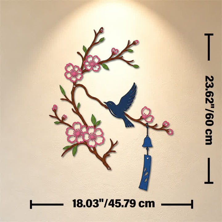 Buddha Stones Adorno de pared de hierro con símbolos significativos de pájaros y ramas en flor - Vistoso - Aprox. 45,79 cm x 60 cm x 0,12 cm / 18,03 pulgadas x 23,62 pulgadas x 0,05 pulgadas - image 25