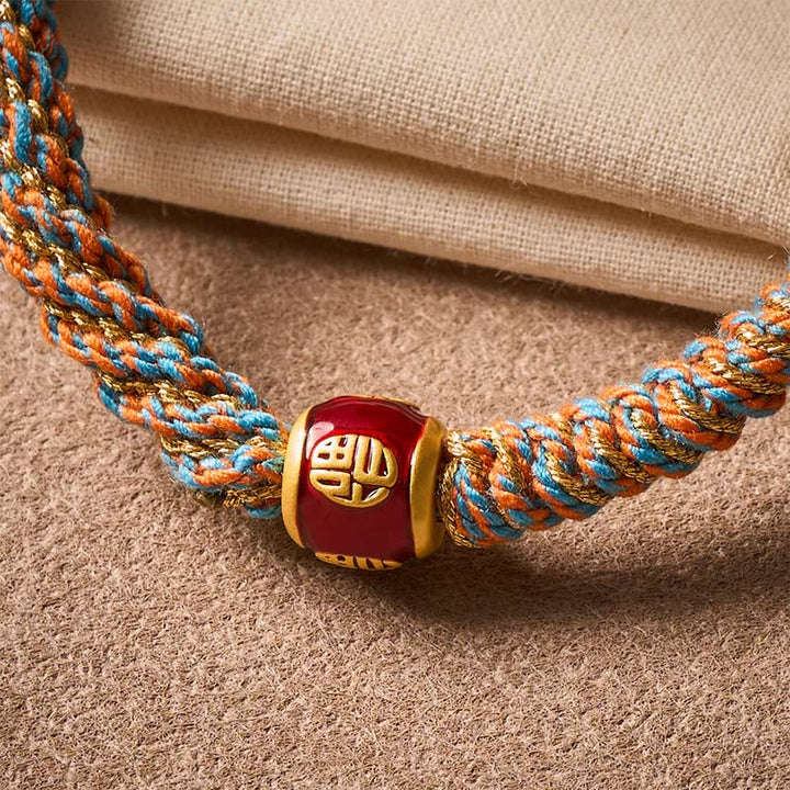Buddha Stones Pulsera de sabiduría tejida a mano con caracteres tibetanos Om Mani Padme Hum Fu - image 10