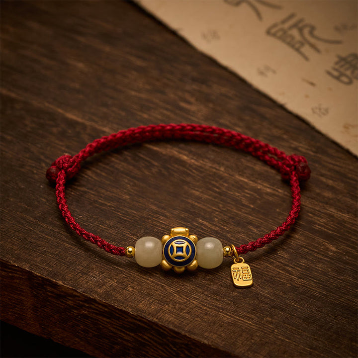 Buddha Stones Pulsera de fuerza tejida a mano con hilo rojo de tortuga - image 19