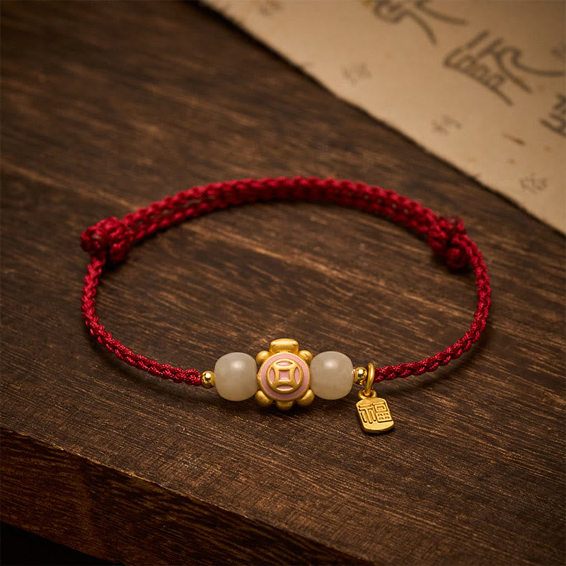 Buddha Stones Pulsera de fuerza tejida a mano con hilo rojo de tortuga - image 13