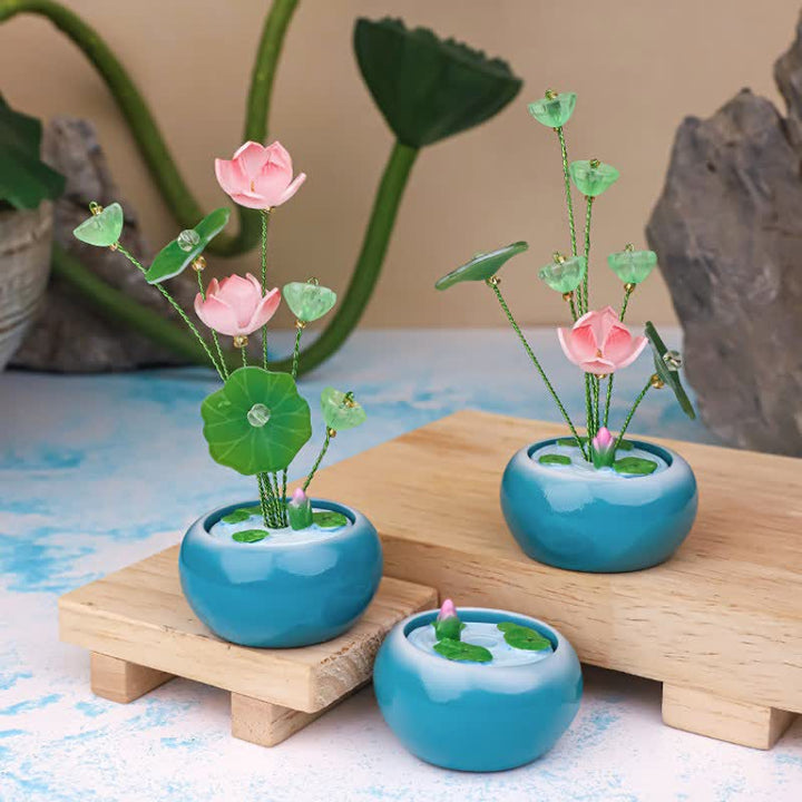 Buddha Stones Frasco de fragancia con forma de lágrima de resina Lotus Purity, de Mindful Living Decor. - image 9
