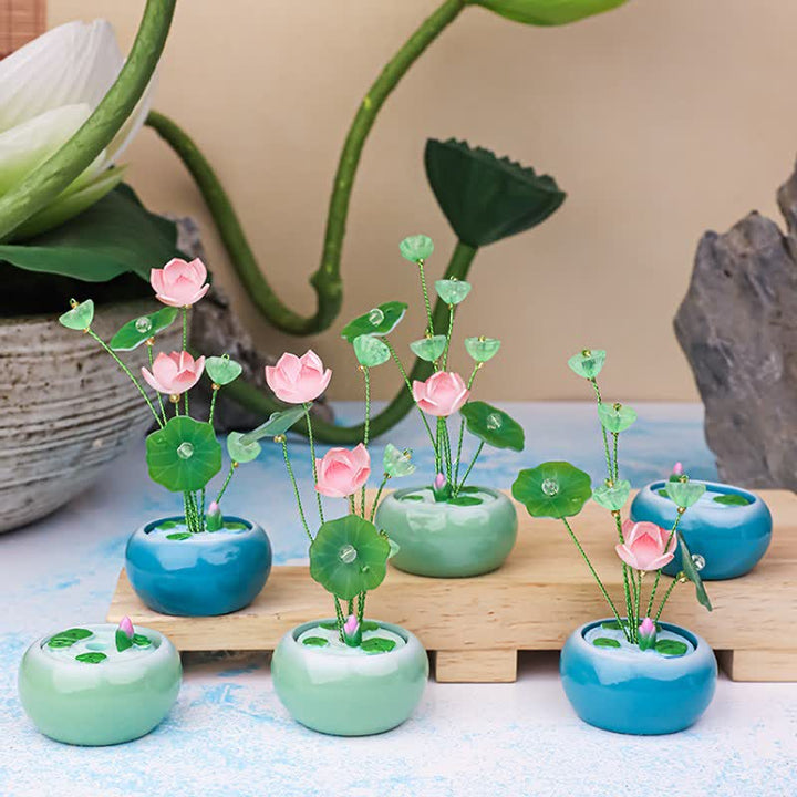 Buddha Stones Frasco de fragancia con forma de lágrima de resina Lotus Purity, de Mindful Living Decor. - image 14