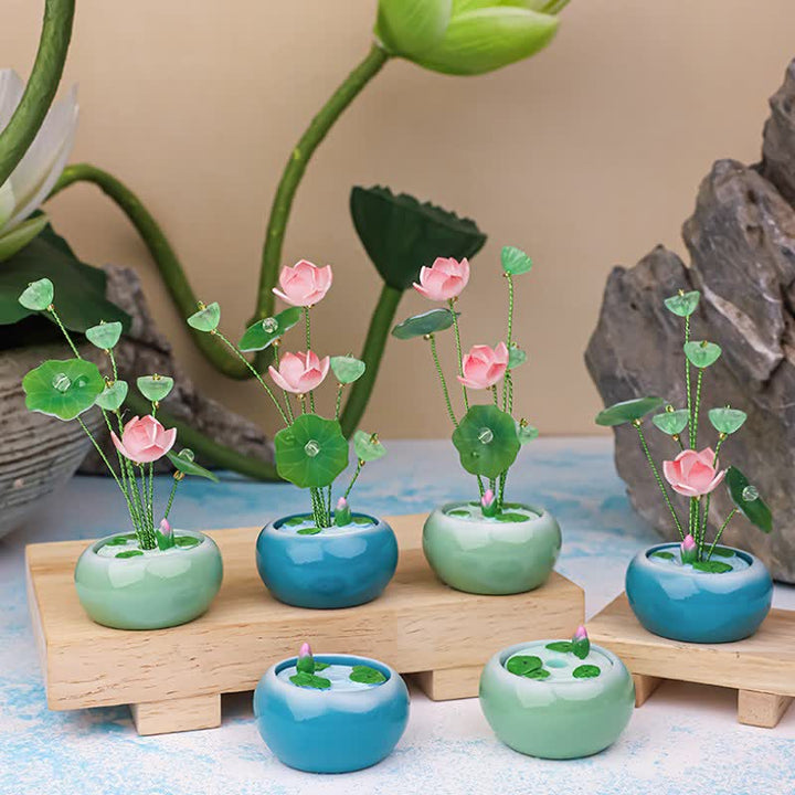 Buddha Stones Frasco de fragancia con forma de lágrima de resina Lotus Purity, de Mindful Living Decor. - image 13