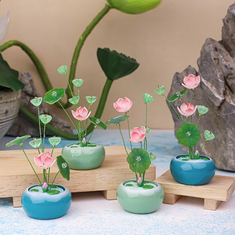 Buddha Stones Frasco de fragancia con forma de lágrima de resina Lotus Purity, de Mindful Living Decor. - image 12