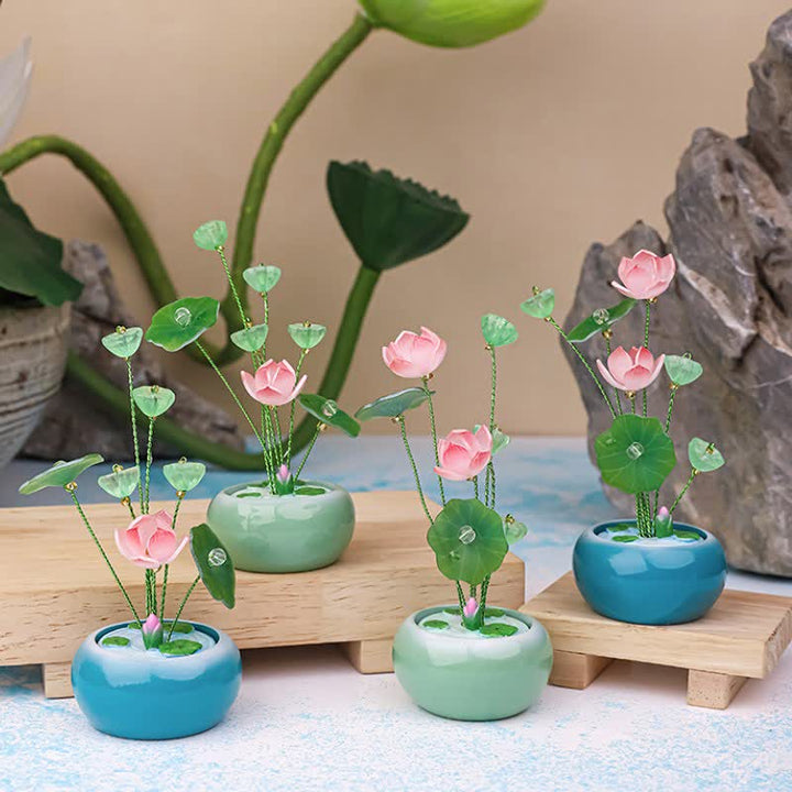 Buddha Stones Frasco de fragancia con forma de lágrima de resina Lotus Purity, de Mindful Living Decor. - image 12