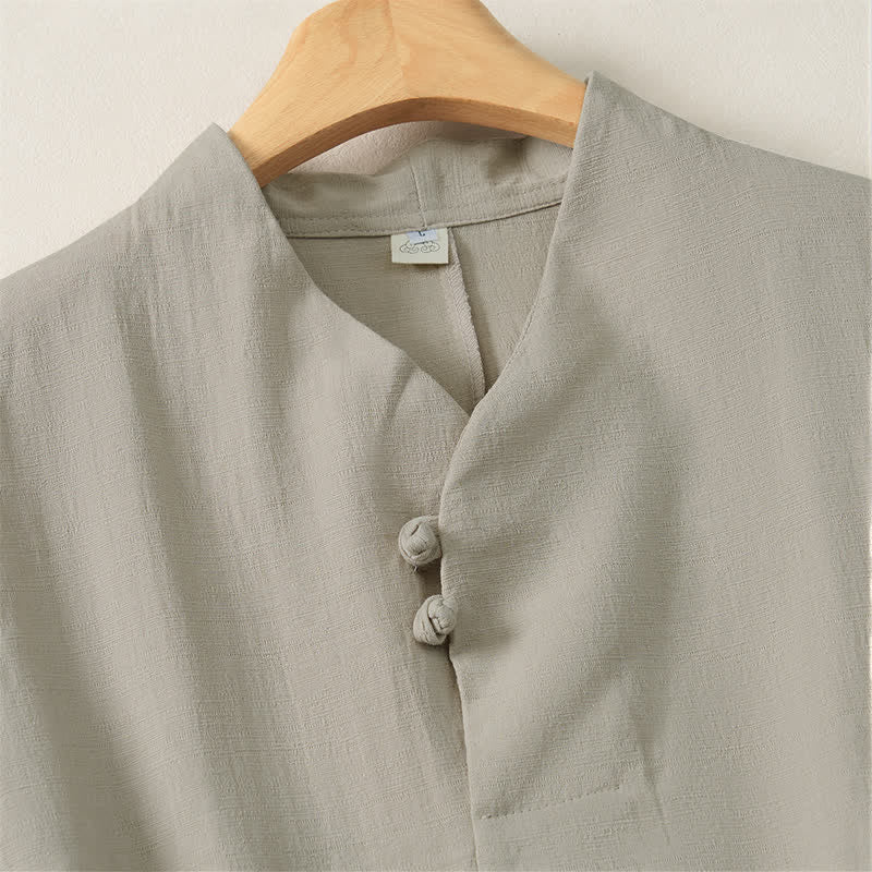 Camisas de manga larga de algodón liso para mujer, estilo Tang, informales, con cuello mandarín, con estampado de Buddha Stones para primavera y otoño. - image 12