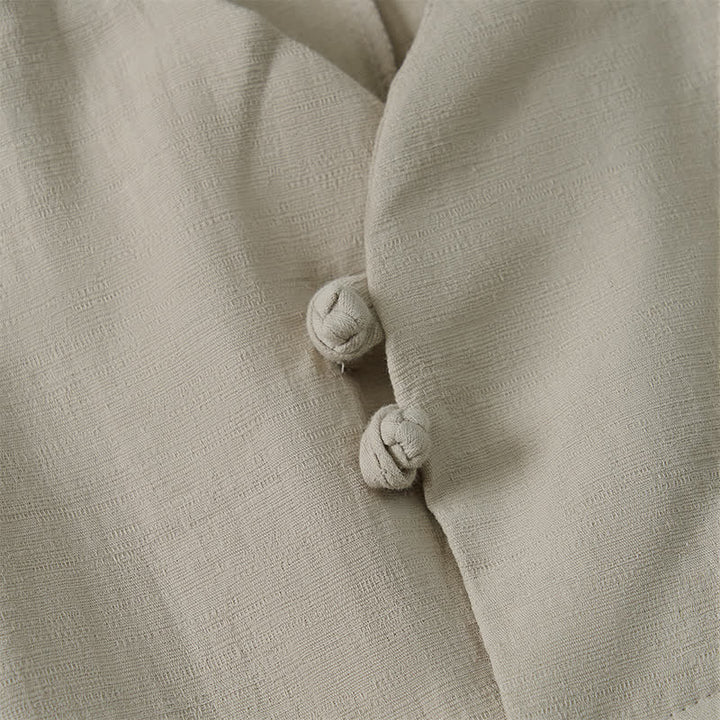 Camisas de manga larga de algodón liso para mujer, estilo Tang, informales, con cuello mandarín, con estampado de Buddha Stones para primavera y otoño. - image 13