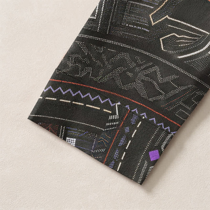 Buddha Stones Camisas de manga larga para hombre de algodón con cuello en V y estampado tribal de mandala. - image 19