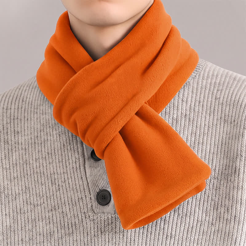 Bufanda minimalista para hombre con estampado de Buddha Stones, ideal para otoño e invierno. - Naranja oscuro - image 23