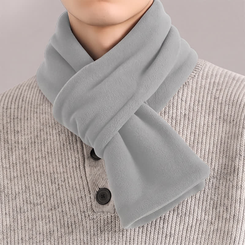 Bufanda minimalista para hombre con estampado de Buddha Stones, ideal para otoño e invierno. - Plata - image 16