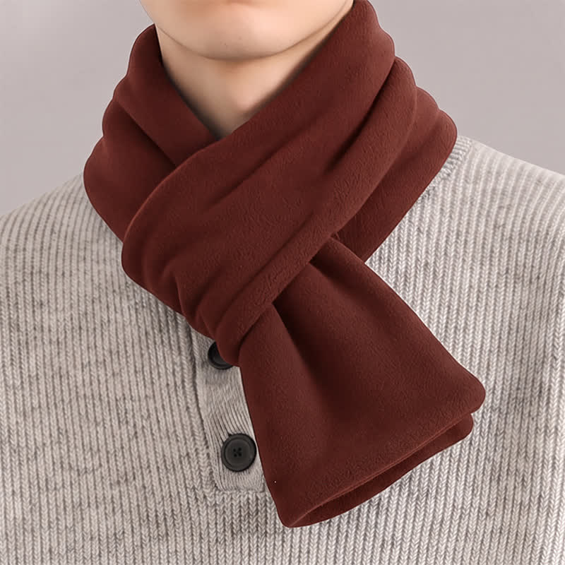 Bufanda minimalista para hombre con estampado de Buddha Stones, ideal para otoño e invierno. - Granate - image 8