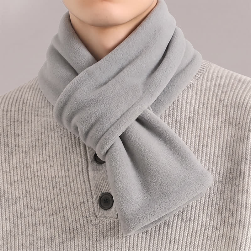 Bufanda minimalista para hombre con estampado de Buddha Stones, ideal para otoño e invierno. - Gris claro - image 4