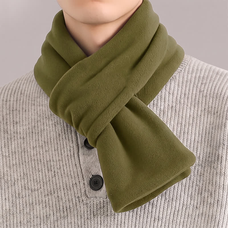 Bufanda minimalista para hombre con estampado de Buddha Stones, ideal para otoño e invierno. - Verde oliva - image 10