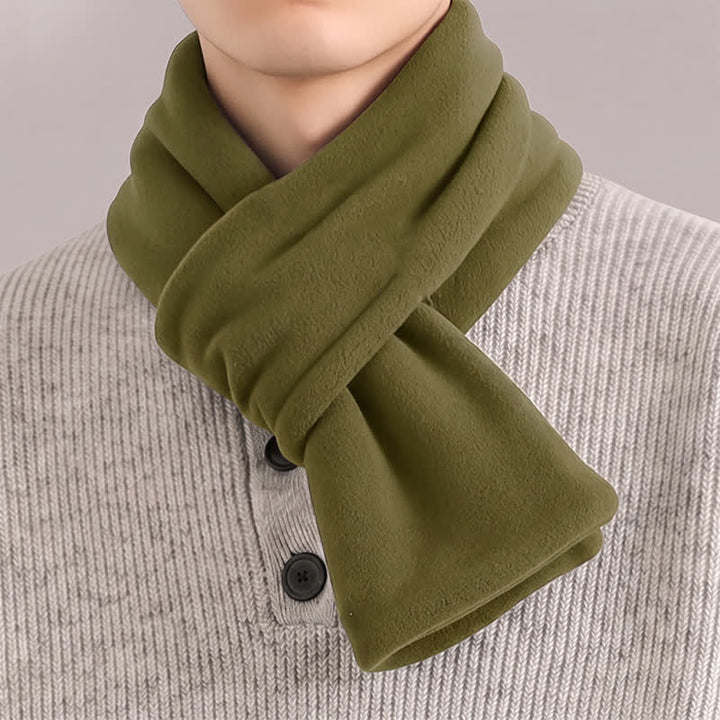 Bufanda minimalista para hombre con estampado de Buddha Stones, ideal para otoño e invierno. - Verde oliva - image 10