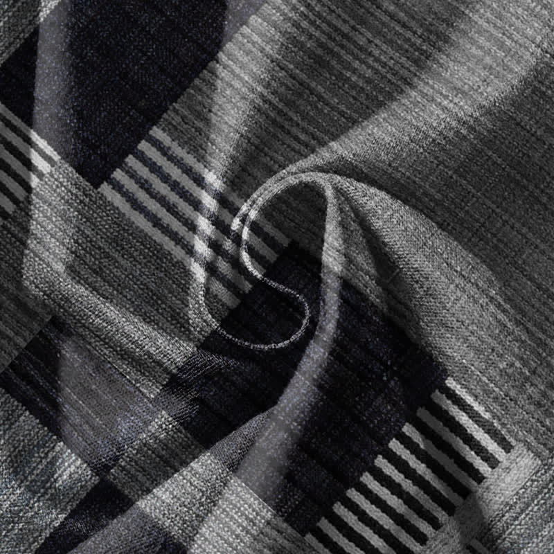 Buddha Stones Pantalones harem para hombre de algodón puro con estampado de retazos, cuadros y rayas, cordón ajustable y bolsillos. - image 17