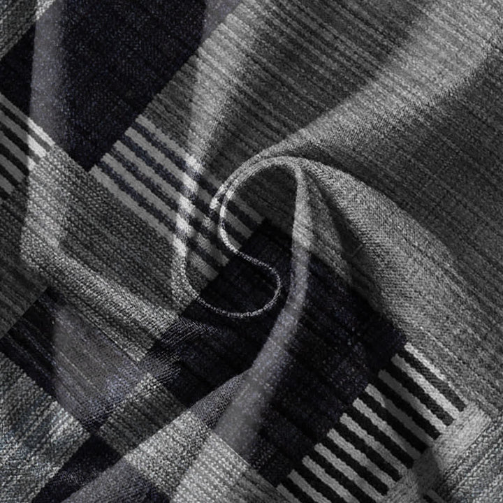 Buddha Stones Pantalones harem para hombre de algodón puro con estampado de retazos, cuadros y rayas, cordón ajustable y bolsillos. - image 17