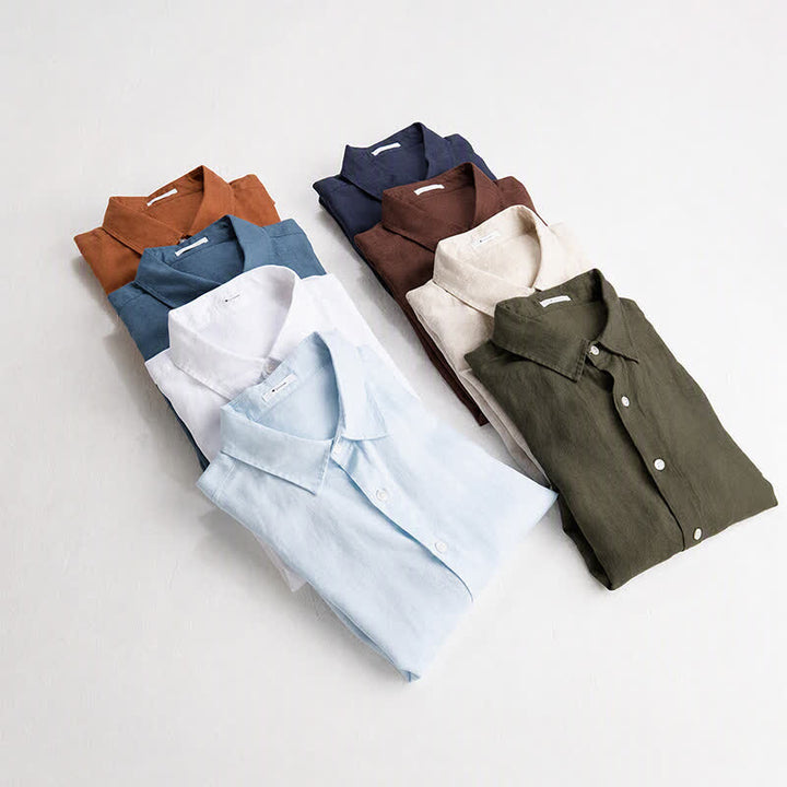 Buddha Stones Camisas de manga larga para hombre, estilo casual minimalista, con botones, para primavera y otoño. - image 21