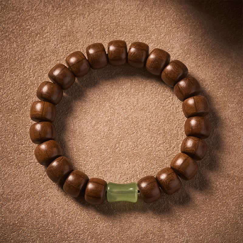 Buddha Stones Pulsera con dije de cuentas de oración vintage de protección Abelia Biflora - image 1