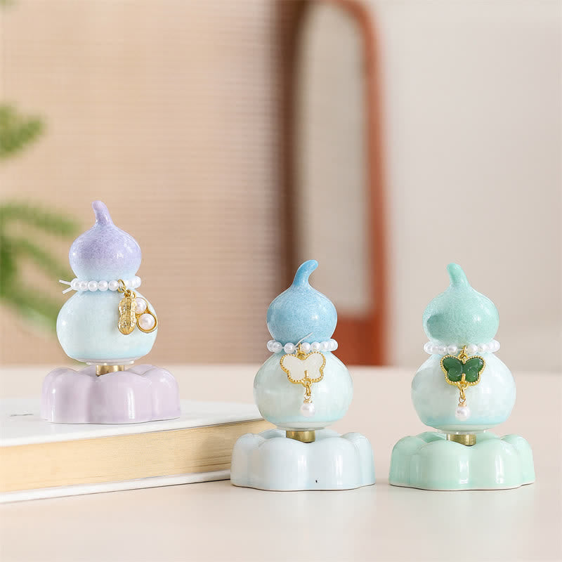 Buddha Stones Decoración giratoria de cerámica con forma de calabaza mariposa para un estilo de vida consciente. - image 28