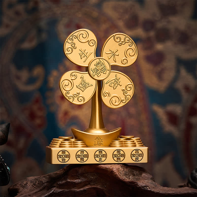Buddha Stones Monedas Yuanbao de latón tallado en relieve con forma de molinillo, símbolos de prosperidad, riqueza y fortuna. - Moneda de cinco emperadores - image 0