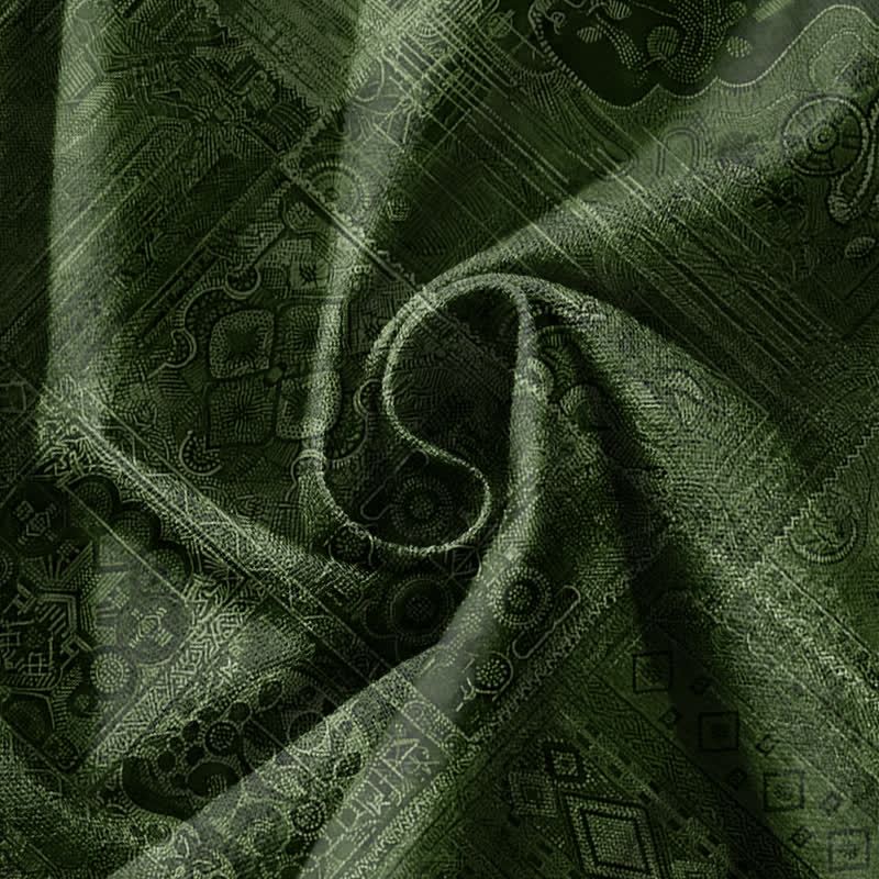 Buddha Stones Pantalones harem para hombre de algodón puro con estampado paisley y cordón ajustable, con bolsillos. - image 17