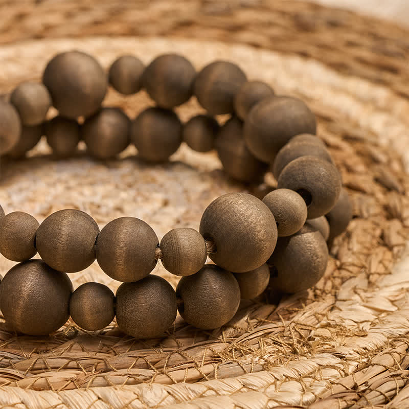 Buddha Stones Adorno colgante rústico de madera con doble borla y cuentas para un estilo de vida consciente. - image 7