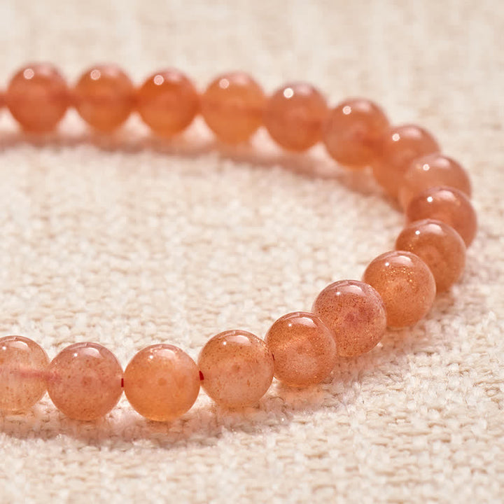 Buddha Stones Pulsera con cuentas positivas de piedras solares y letras HAPPY - image 4